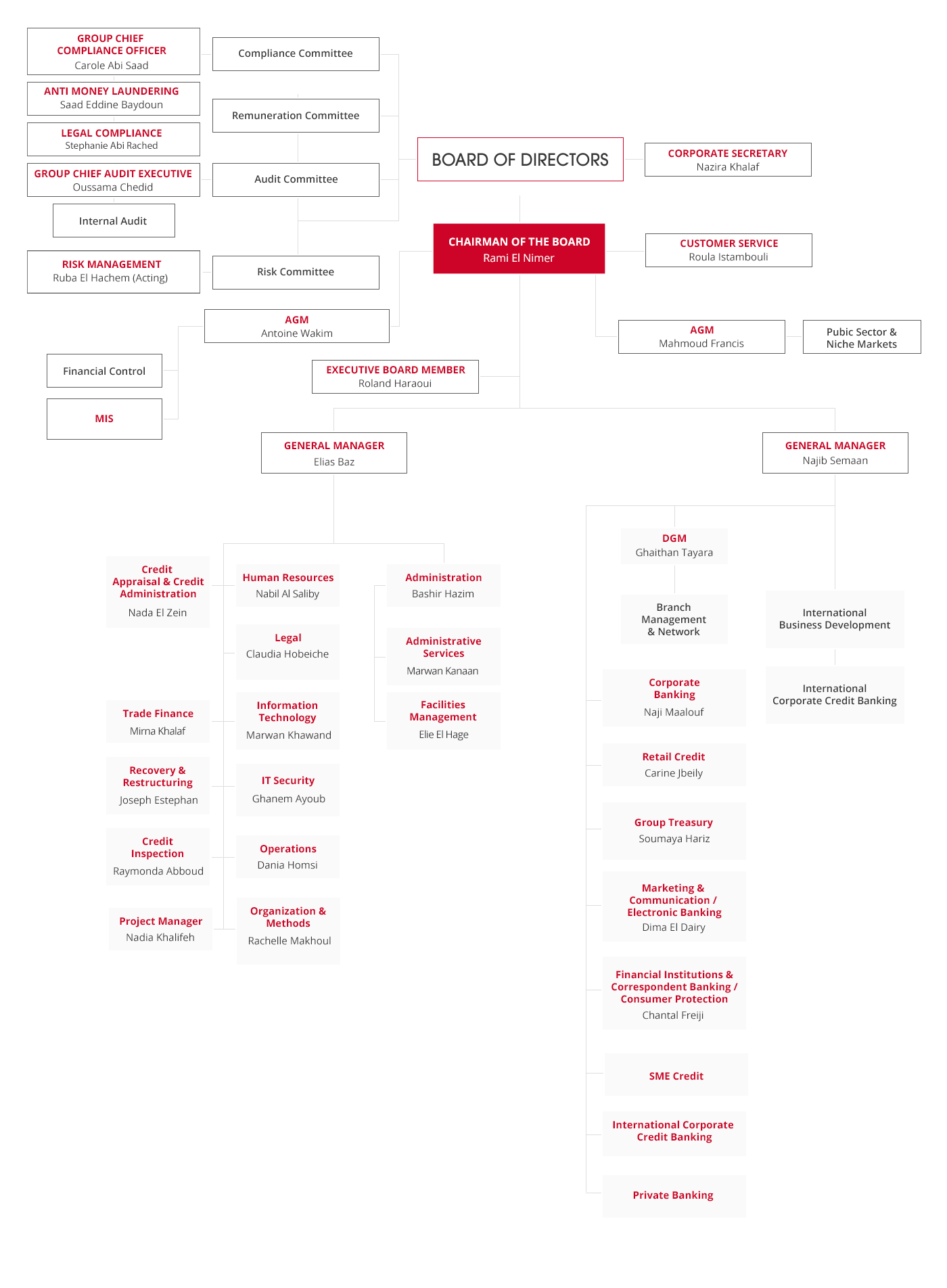 Credit Union Organisational Chart